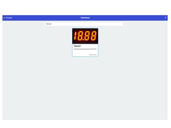 Click on it to add it to your program. This will allow us to use our 7 Segment Display.
