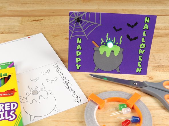This paper circuits card is a great beginner project. Just follow the steps below to make your card.