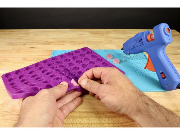 When the glue has hardened, pop those LED ghosts, skulls and/or pumpkins out of the mold.