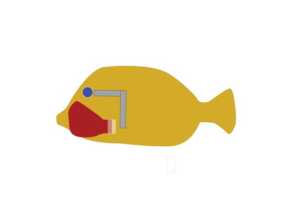 Add a fold to the fin so you can tape it down and fold it over on itself. It should be positioned so it will hide the battery when you fold it over.