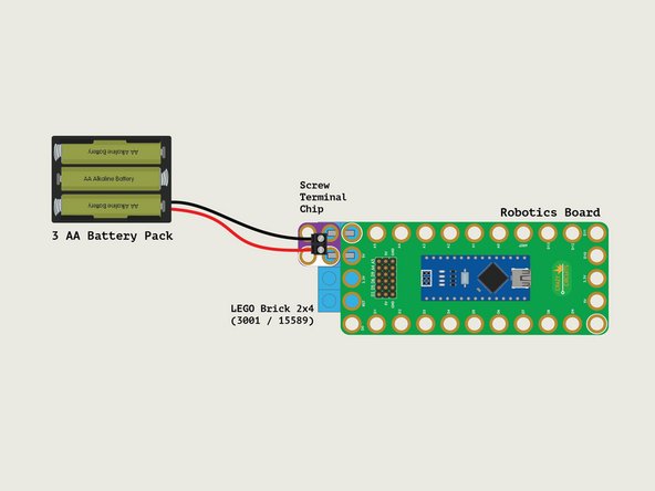 The LEGO brick should stay in place under the Robotics Board once two small pieces of 1/8&quot; Maker Tape are put in place.