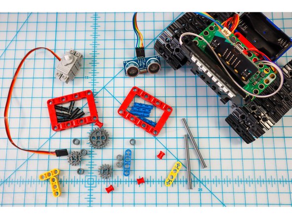 Add wires to the Distance Sensor and connect them like this: VCC to &quot;+&quot;, Trig to Pin 0, Echo to Pin 1, GND to &quot;-&quot;.