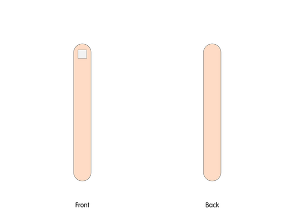 Add a small piece of double sided tape to the craft stick.