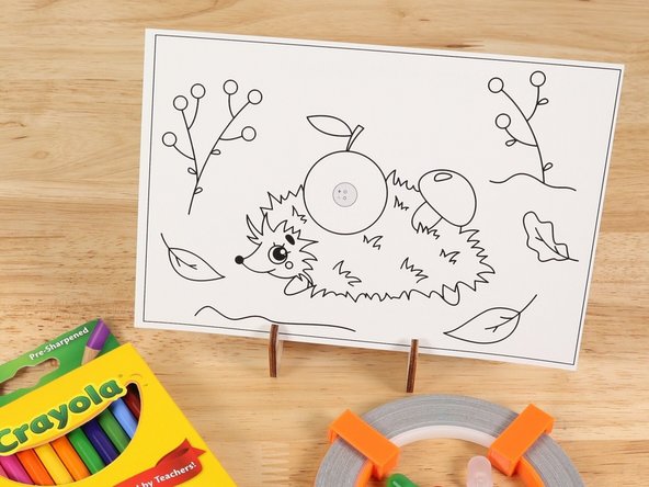 This paper circuits postcard is a great beginner project. Just follow the steps below to make your Hedgehog.