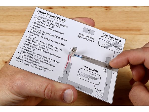 Use the measuring graphic for &quot;B.&quot; to help you create a new Maker Tape Path. Peel and roll it into a sticky-side-out tape loop afterward.