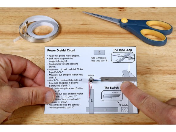 Guide motor wires in the directions shown on your circuit template.