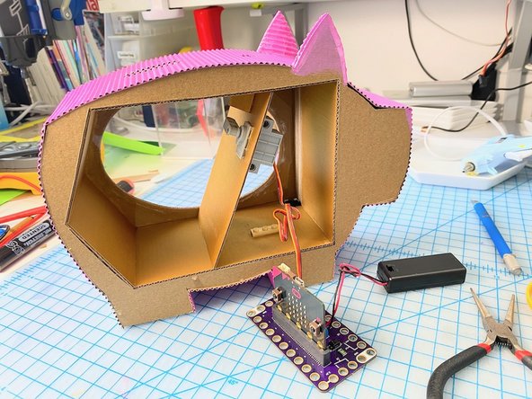 We placed all the electronics into the pig.