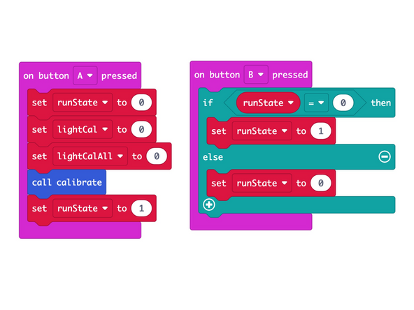 Load the following code for our Rover Light Detecting Turner program: https://makecode.microbit.org/_Dt22XJgFq...