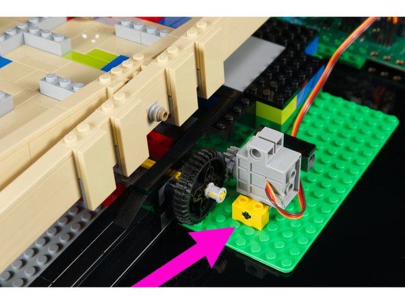 Once you have your LEGO baseplate in place you can add your servos.