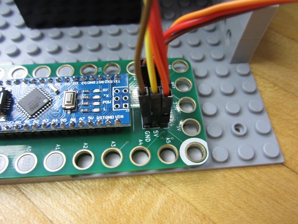 Connect VCC to a 5V Pin.