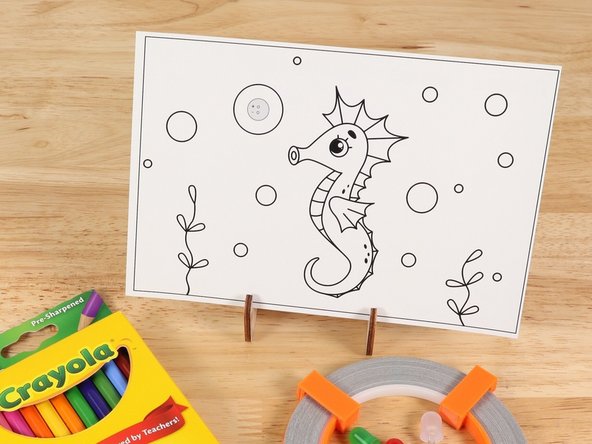 This paper circuits postcard is a great beginner project. Just follow the steps below to make your Seahorse.