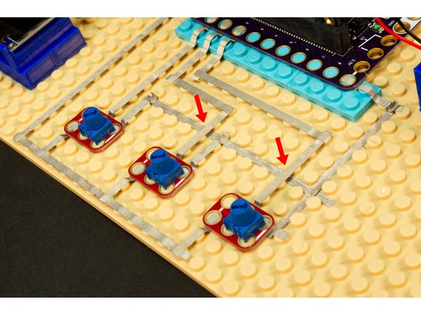 Each Potentiometer needs to be connected to GND, 3.3V, and an analog input pin.