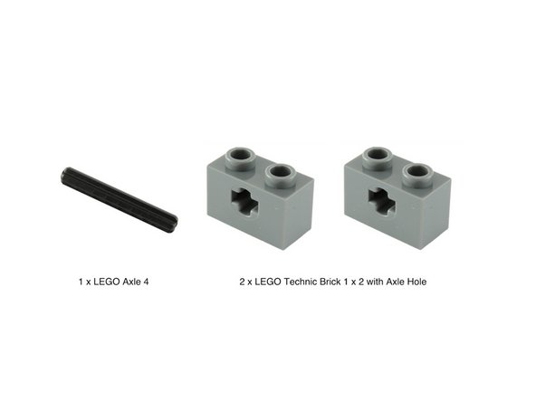 We used the following parts to attach each servo: