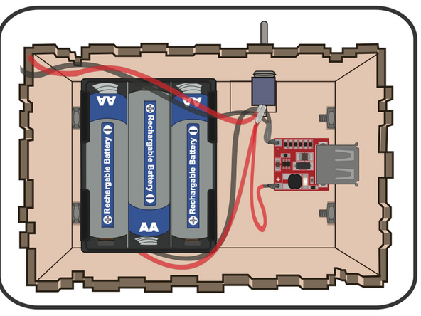 The rechargeable AA Batteries used in the kit may be dead, charge them up quickly with a wall AA charger.