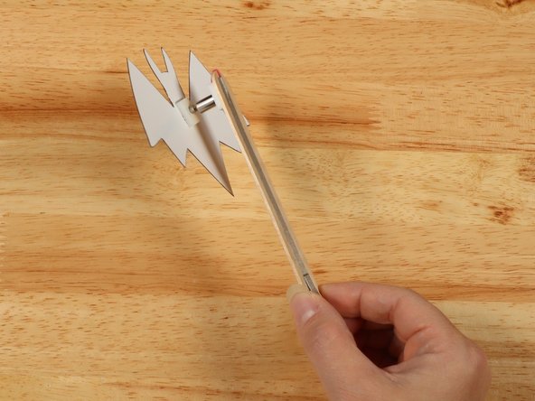 If you're using hot glue instead of double sided tape make sure to be careful when applying it so you don't glue the shaft to the motor housing. It needs to spin freely!