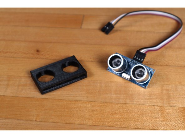 We'll want to mount the ultrasonic distance sensor on the front of the robot so it can &quot;see&quot; where it is going, and know when to stop before hitting an obstacle.