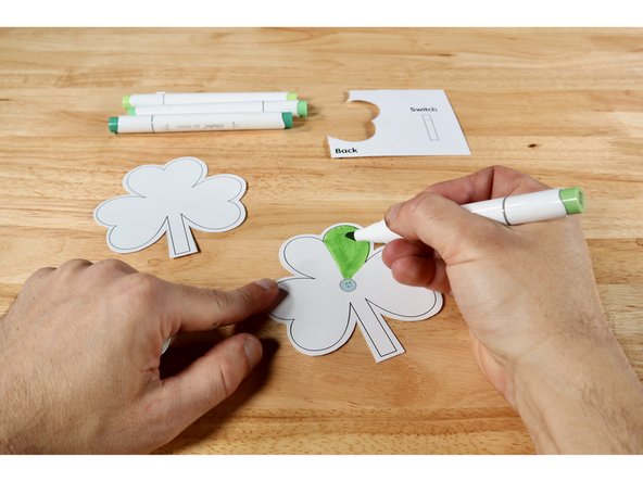  Cut the two halves of the chosen topper out and use colored pencils or markers to color if you chose the blank version.