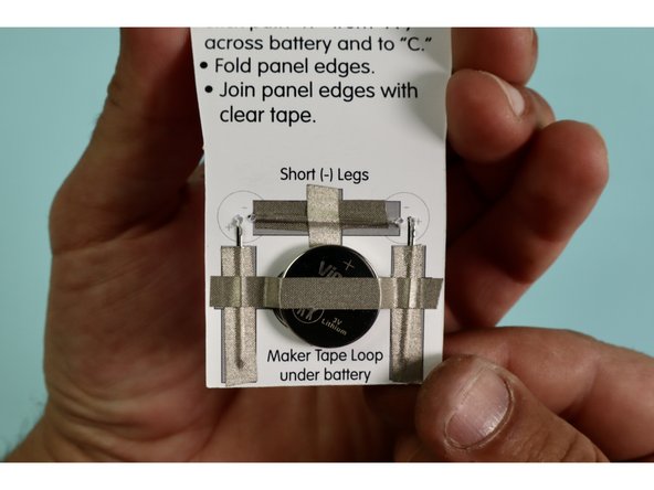 This tape path will connect path 'A.', the Positive side of the battery, and path 'C.'