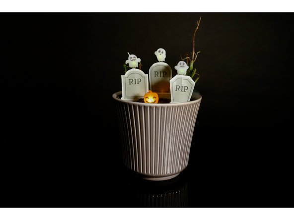 Arrange in a flower pot, planter of garden to create the mini graveyard of your dreams!