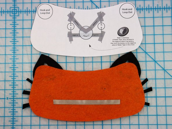 Follow the circuit diagram on the template, starting with the piece on the bottom.
