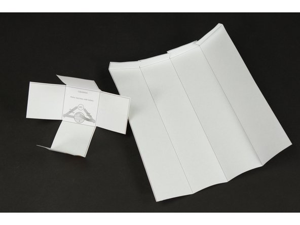 Fold each piece as indicated using the lines on the outside as a guide.