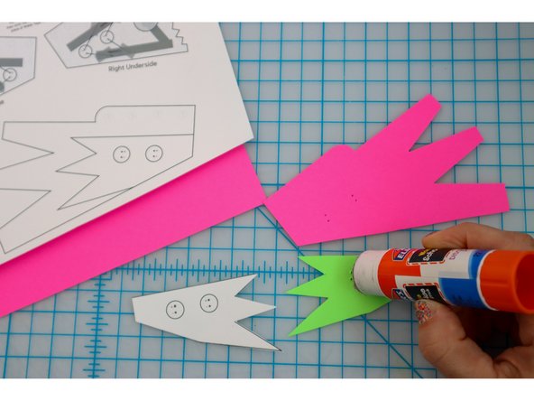 Glue the two pieces together, aligning the holes.