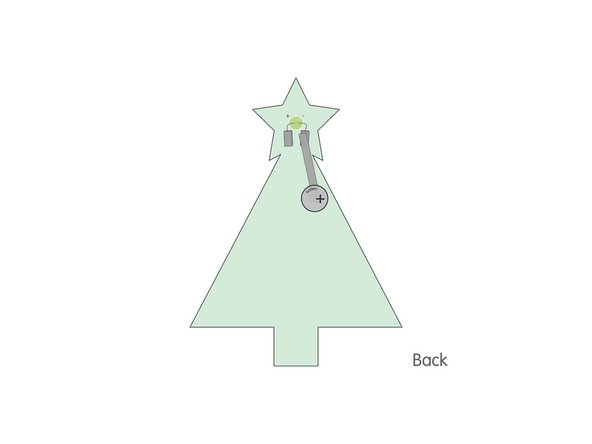 Stick the battery down to the tape loop added in the previous step.