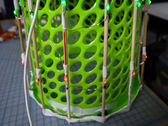 Wire the strip to Pin 16 using 3 long header pins and jumper wires as shown.