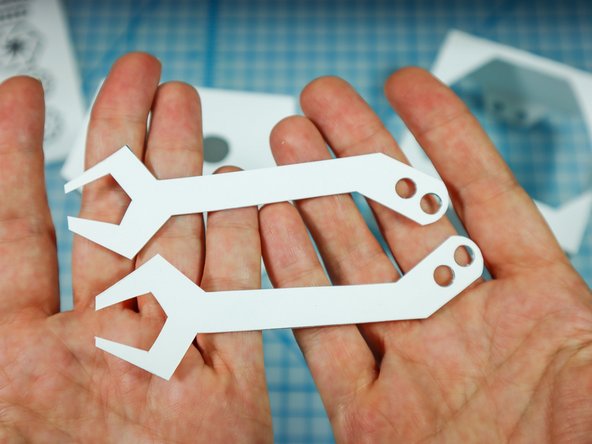 On the body, the location of the NeoPixel strip is shown. You could choose to cut it out or to let the LEDs shine through the paper. I chose to cut mine out to see the location of the LEDs easily.