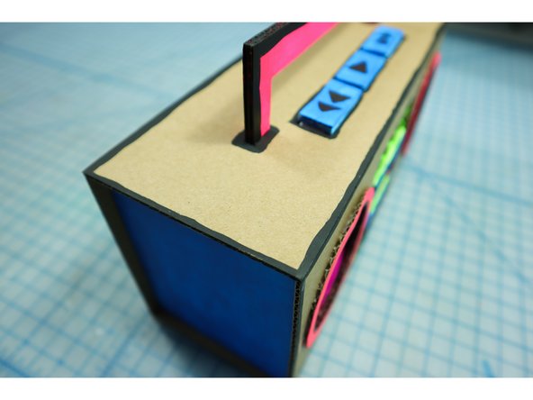 Use the buttons to play the music! Impress your friends with your new custom BoomBox.