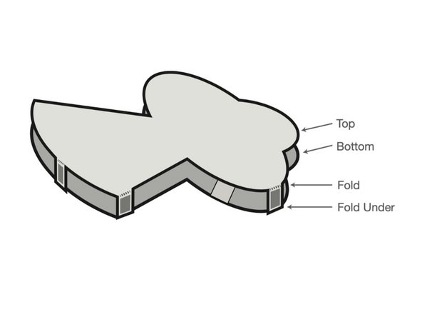 Bend the tabbed pieces on the top part of the UFO so they can go under/behind the bottom part of the UFO.