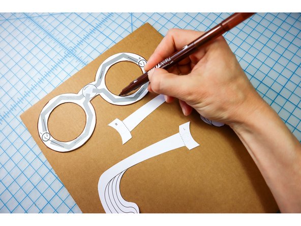 Trace the template onto the back of your material with a marker.