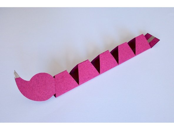 Fold and glue the rest of the tail sections.