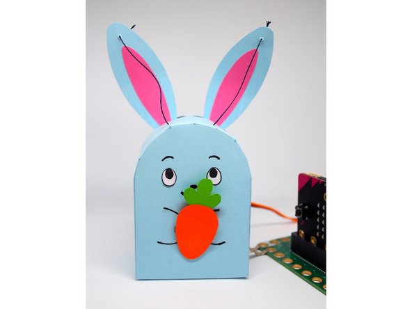 Its ears should bounce up and down, then stay upright in joy...