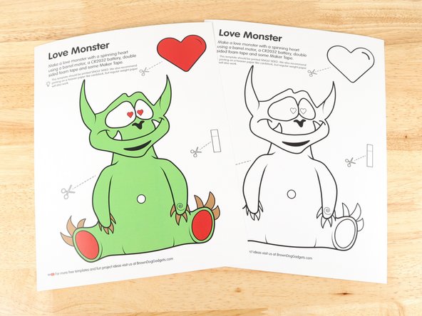 Make sure to print this template single-sided. You will be making a project with two distinct layers with a small gap in between.