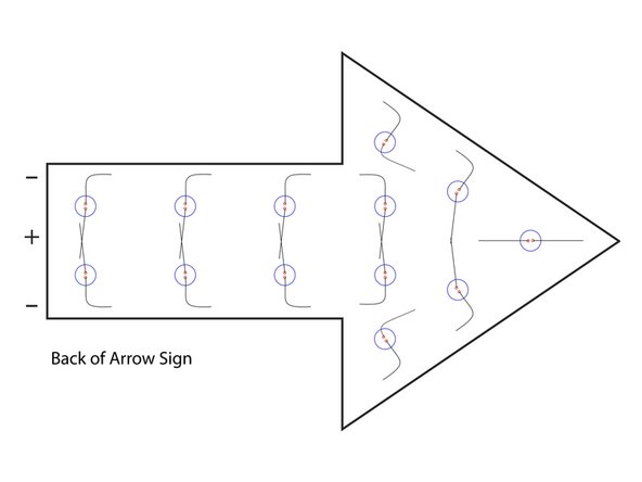 Make sure none of the positive legs overlap with the negative legs or your circuit won't work.