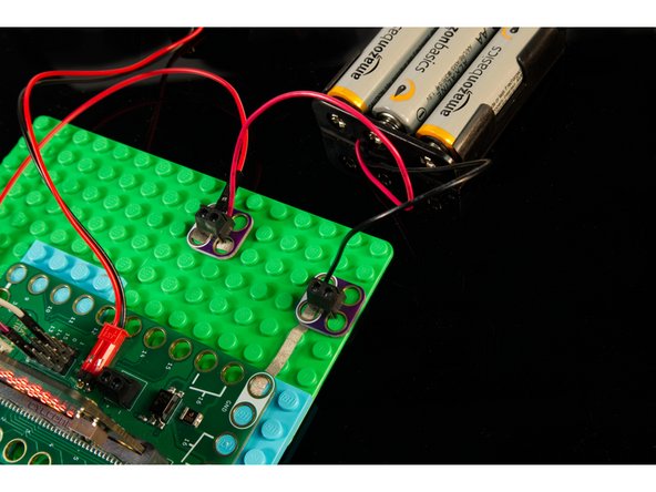 We've now got power flowing to our PIR Sensor! We're not done yet though... we still need to power our Bit Board and micro:bit