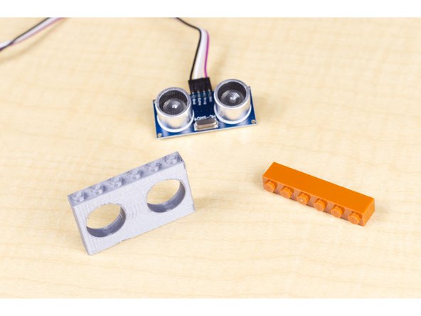 We'll want to mount the ultrasonic distance sensor on the front of the robot so it can &quot;see&quot; where it is going, and know when to stop before hitting an obstacle.