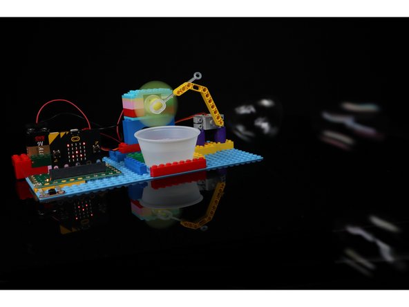 Remember, the DC motor is powered by a separate battery, not the power source that powers the board.