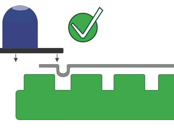 If the board isn't going on, double check to make sure your tape isn't too long. If you're really having issues give yourself a refresher and read the Basic User Guide.