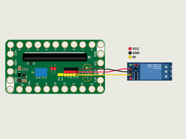 We're going to connect our Relay Module to a Bit Board V2.