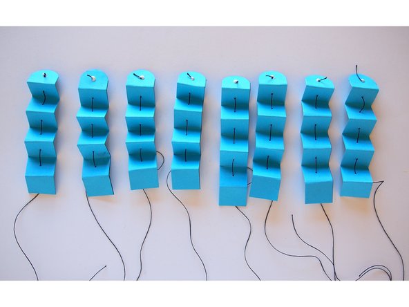 Repeat 7 more times until all 8 tentacles are finished