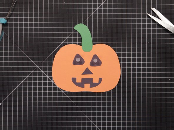 The longer (positive) legs of the LEDs should be on the inside (closer to the stem) and the shorter (negative) legs - should be on the outside edge.