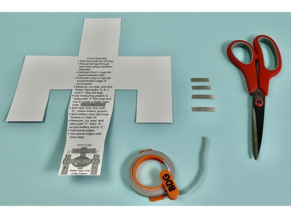 Measure and cut Maker Tape Paths &quot;A, B, C, and D&quot; using the diagram as your reference.