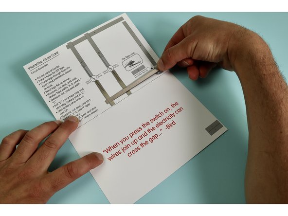 Peel and stick those first three paths where shown. LED paths go on TOP of LED legs.