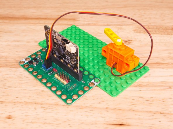 Then the Brown Wire should be closest to the micro:bit (in the - row) and the Red Wire will be in the middle (the +5v row).