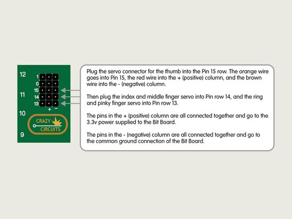 The red and brown wires are used to provide power to the servo, and the orange wire carries the &quot;signal&quot; from the micro:bit that tells the servo what to do.