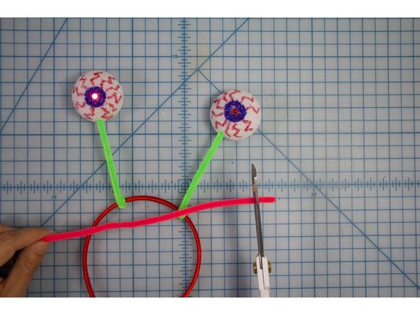 Choose another pipe cleaner to be the eyelashes.