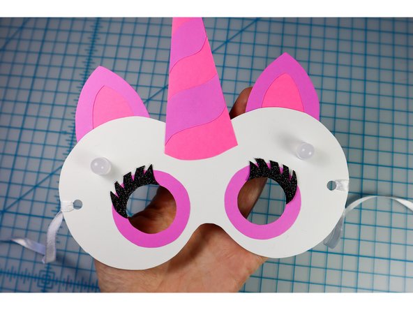 Add ribbon to the sides as shown.