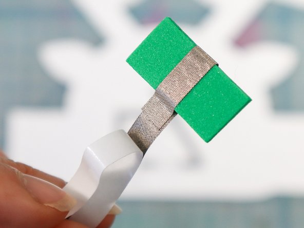 Wrap Maker Tape around the foam rectangle as shown.